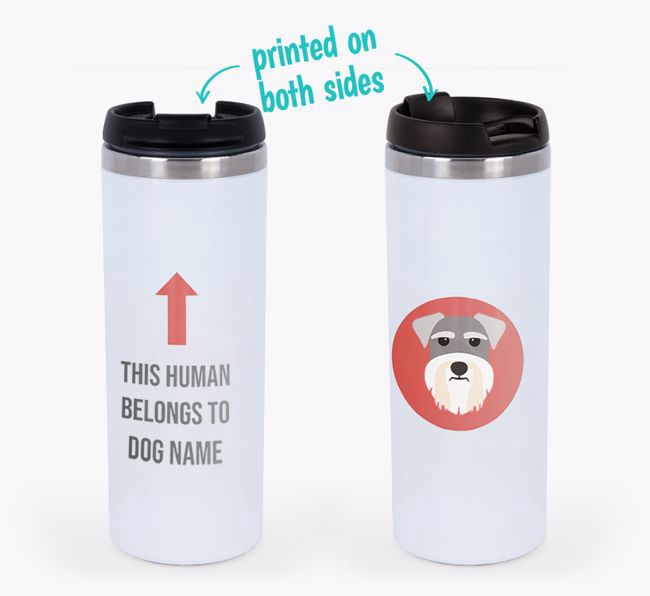 'This Human Belongs to...'  - Personalised Reusable Mug with Photo Upload